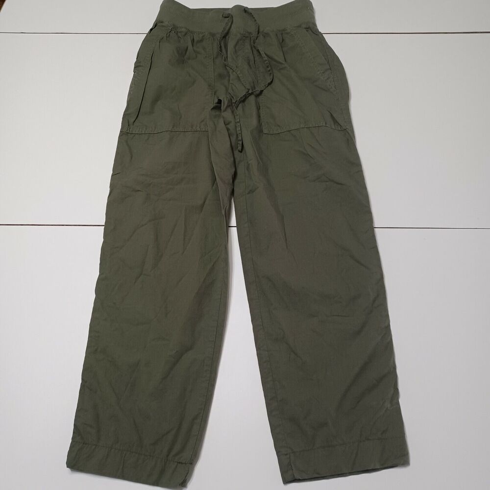 Lou & Grey Pants Womens XS Bottoms Green Stretch Elastic Waist Breathable Cotton